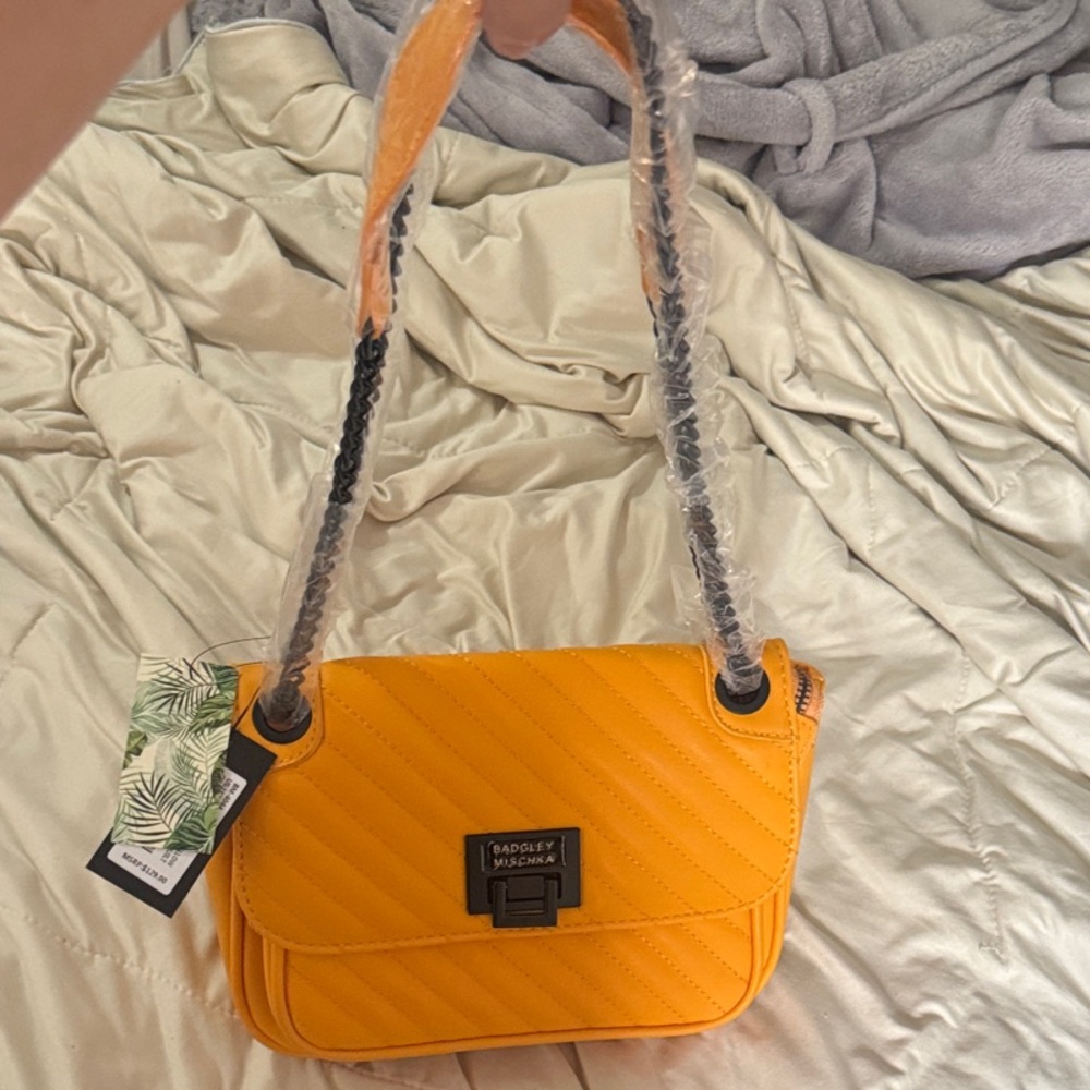 Badgley Mischka Bold Orange Crossbody Bag